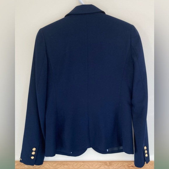 Tommy Hilfiger Navy Blue Blazer with Gold Button Detail Womens Size 2 - Picture 2 of 6